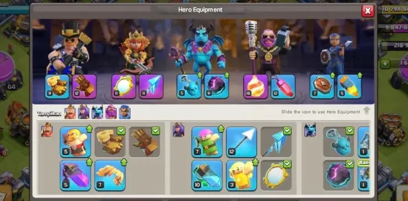 COC175 Town Hall 13 Semi Max | King 54 Queen 64 Warden 41 Prince 33 Champion 2 | 5 Builders | 1670 Gems | Epic Hero Equipment 